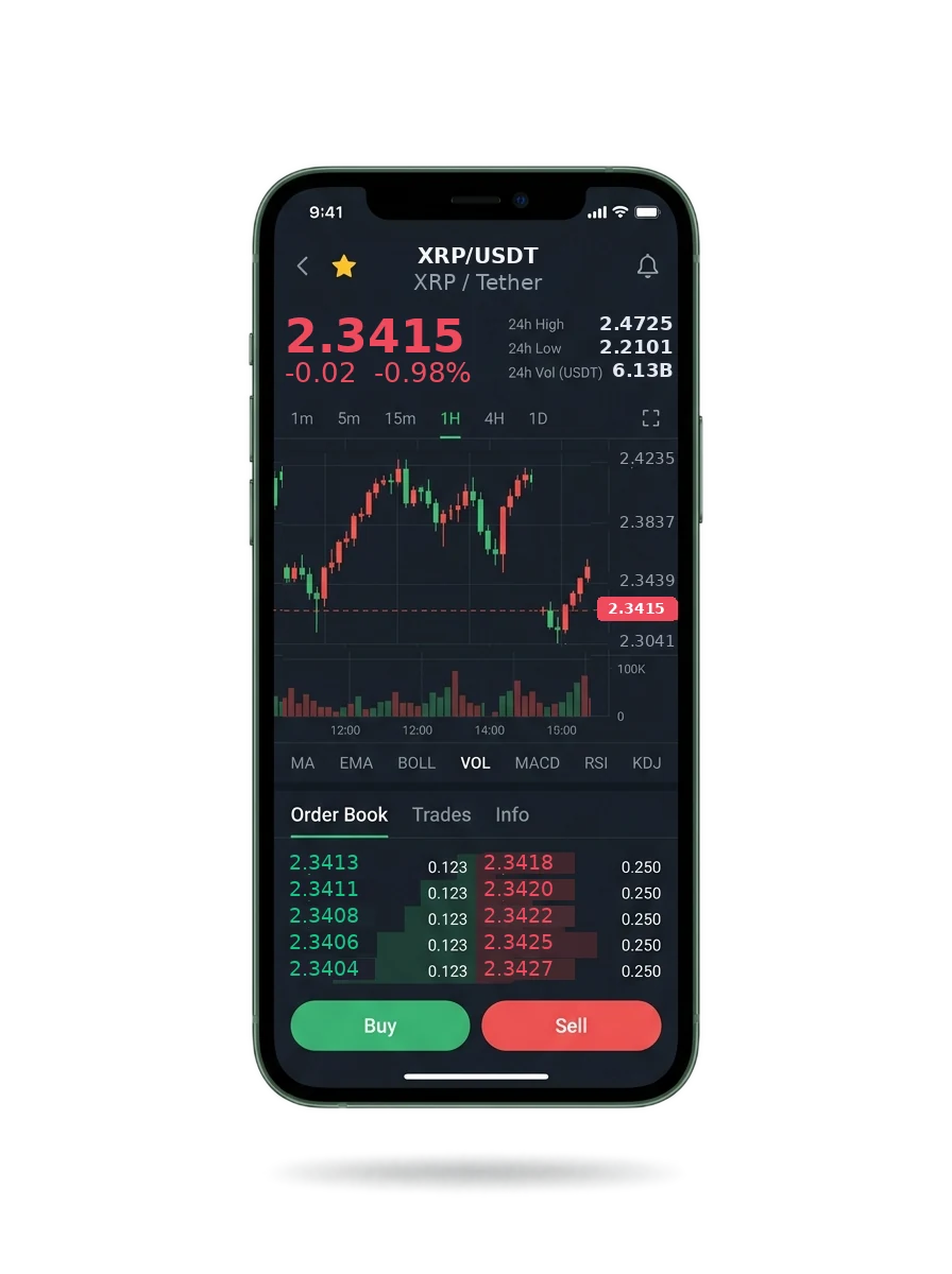 Mobile app screen showing a portfolio summary and a message thread with an account manager